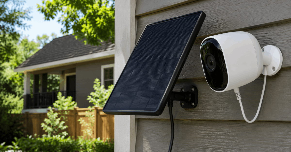 How to mount solar panels for wireless outdoor cameras