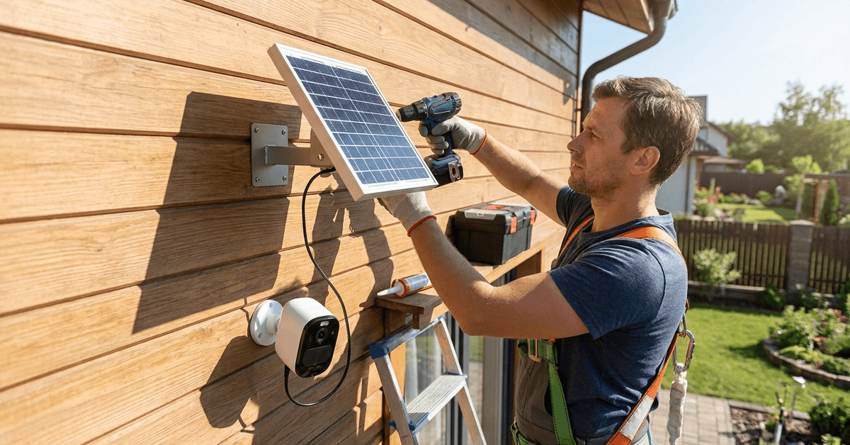 How to mount solar panels for wireless outdoor cameras