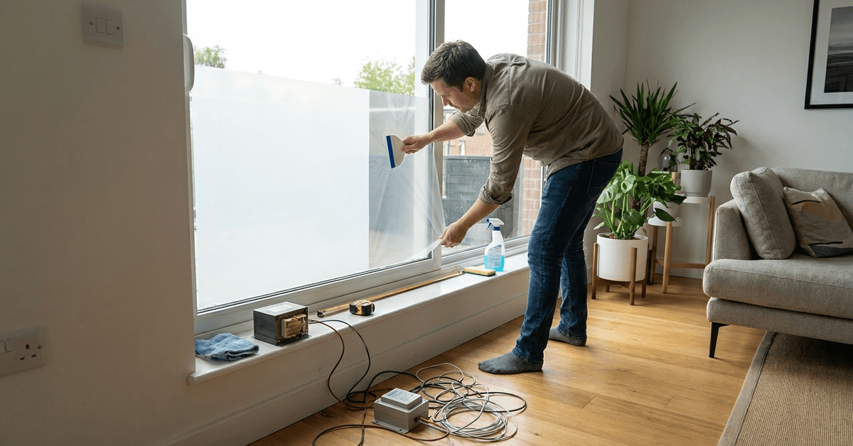How to install smart glass film for instant window privacy