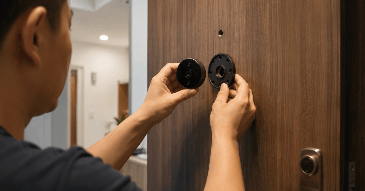 How to Install a Smart Peephole Camera in an Apartment Door
