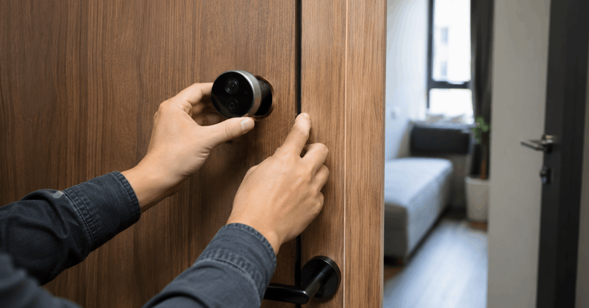 How to Install a Smart Peephole Camera in an Apartment Door